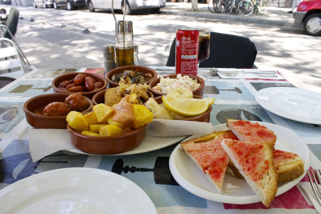 Local Dishes in Barcelona.